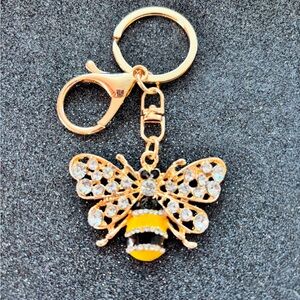 Bee Keychain with Rhinestones